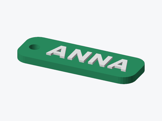 3D-Modell: „Ein Schlüsselanhänger mit ANNA“