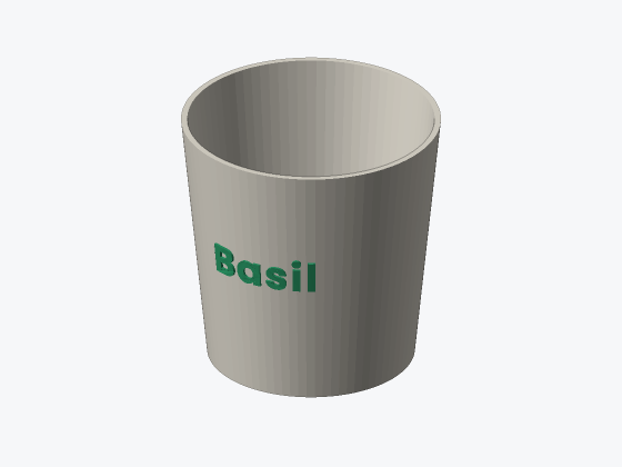 3D-Modell: „Ein Blumentopf mit dem Namen Basil“